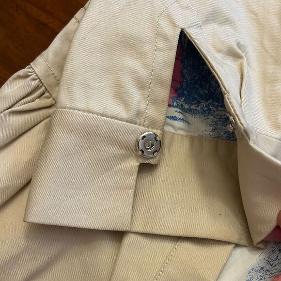 Anthropologie Manoush Women's Cream Light Tan Cropped Blazer Trench Size Small - Picture 6 of 10